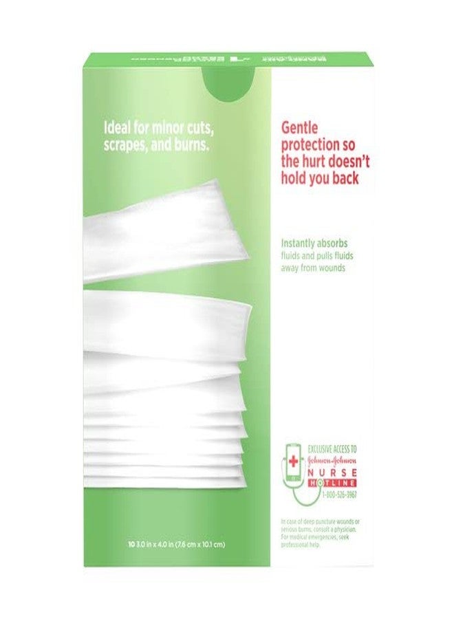 Johnson & Johnson Red Cross First Aid Triple Layer Non-Stick Pads 3 X 4-10 ct, Pack of 5 - Image 4